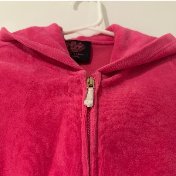 Juicy Couture Black Label Baby Velour Hoodie Pink 3-6M USA Made NWT Zip - Picture 2 of 4